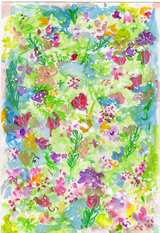 Spring Fields Forever Original Watercolor