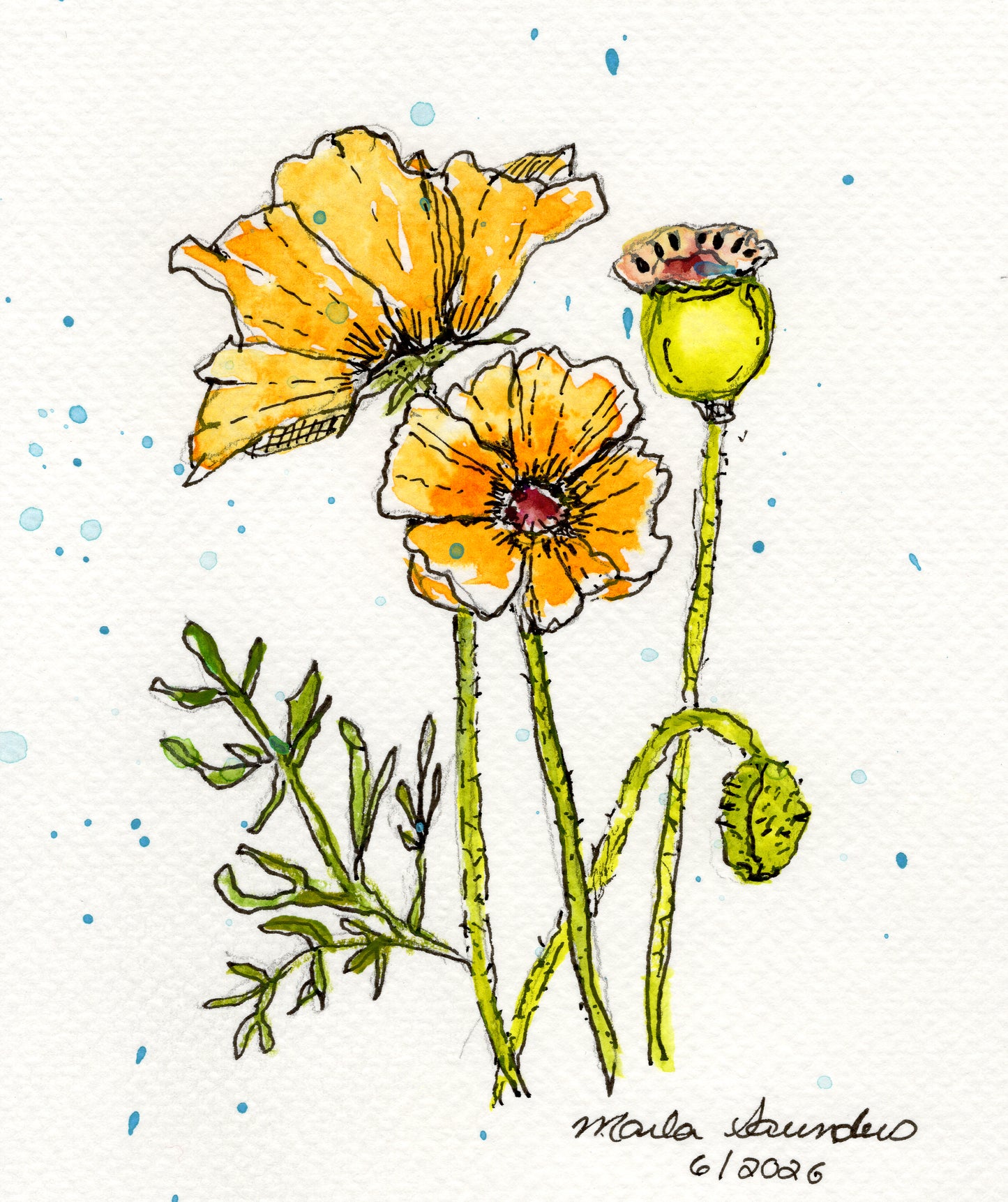 Yellow Sunlight — Original Watercolor